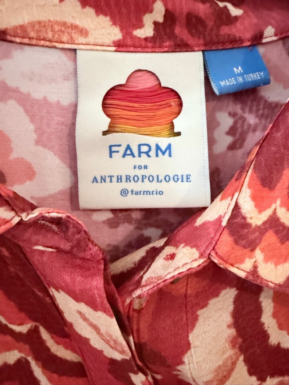 Anthropologie FARM Rio Long-Sleeve Tie-Waist Midi Dress - Picture 5 of 9